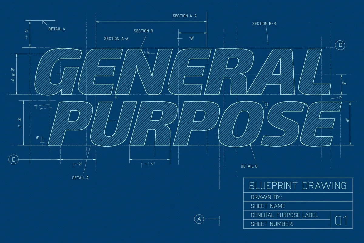 Architectural Blueprint Style image example generated with ChatGPT
