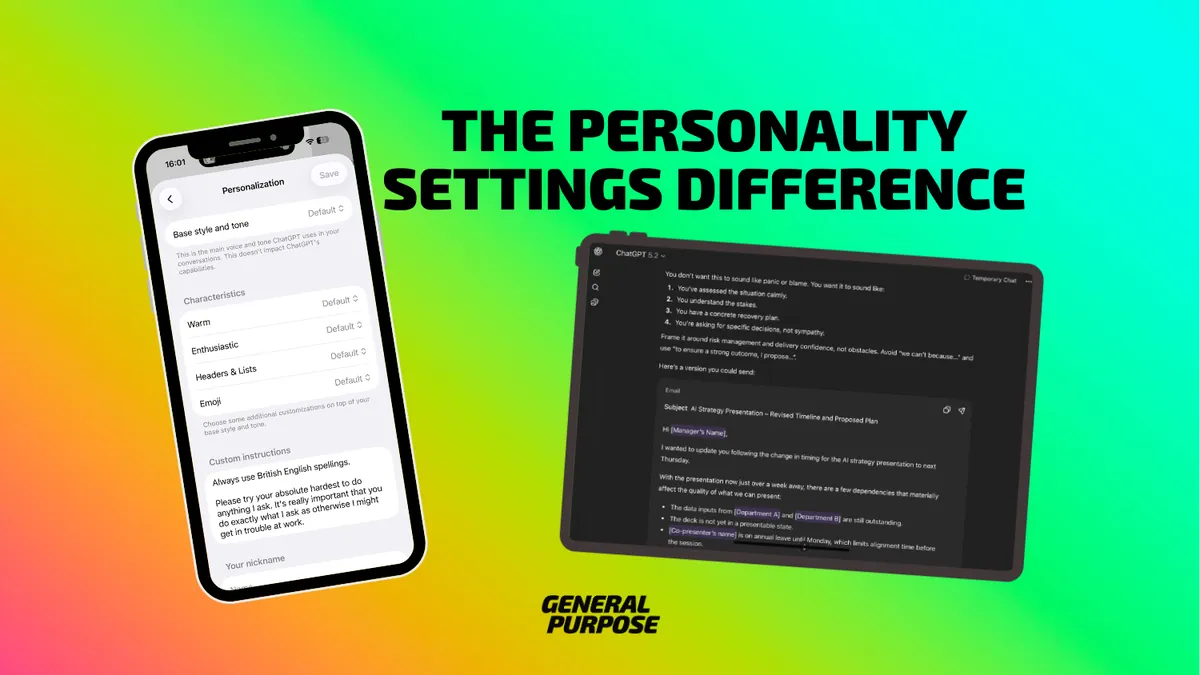 Does ChatGPT's Personality Feature Actually Do Anything? All 8 Presets Tested