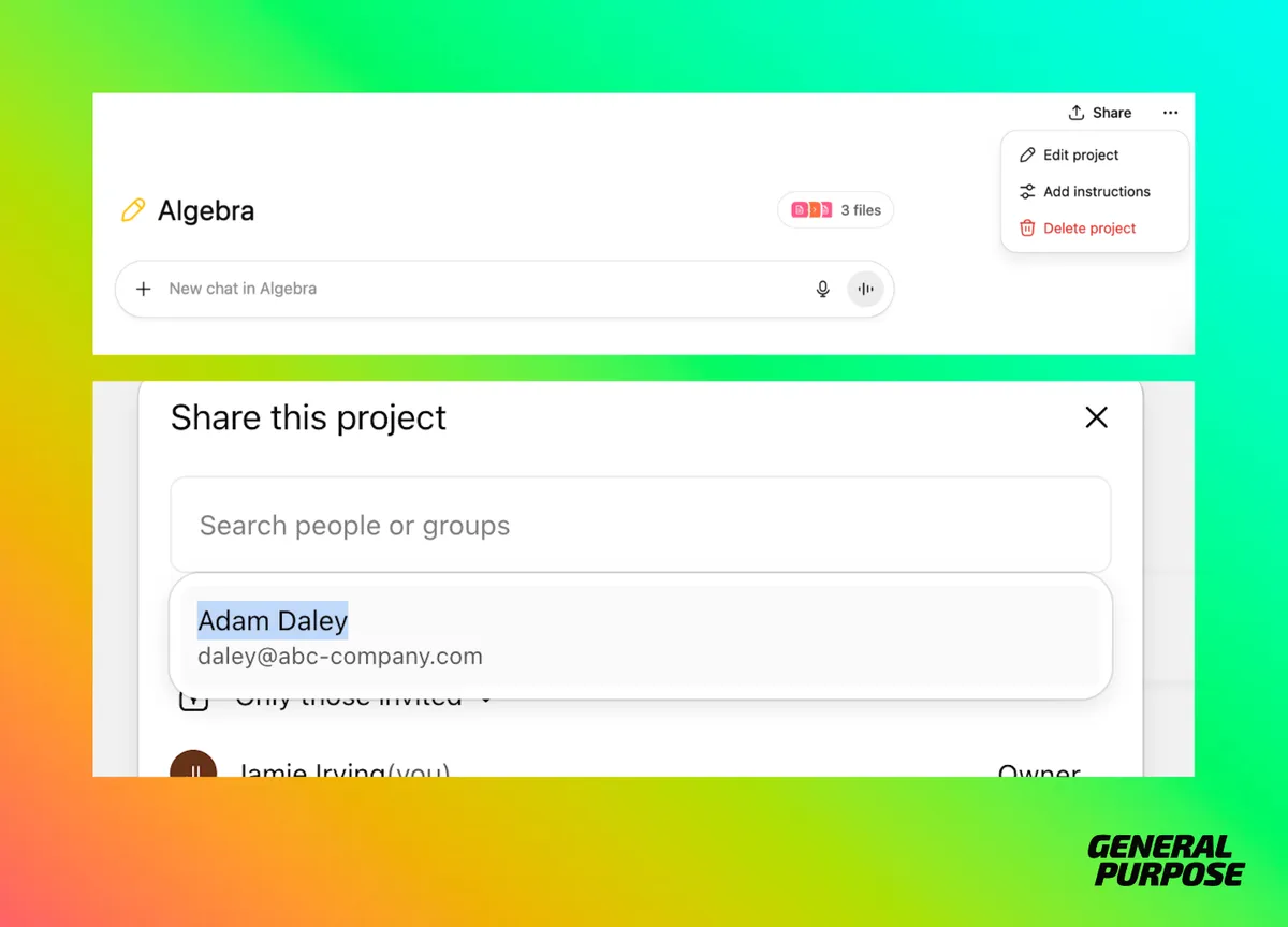 ChatGPT Projects Can Now Be Shared With Your Team