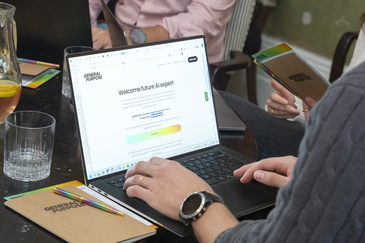 Small group discussion during a General Purpose class